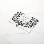 motif華美の結婚、日付を保存する 箔招待状ポストカード (回転した状態)