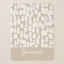 Motif abstrait minimaliste beige et blanc