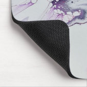 Motif abstrait rose blanc violet. マウスパッド (コーナー)