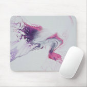 Motif abstrait rose blanc violet. マウスパッド (マウス)