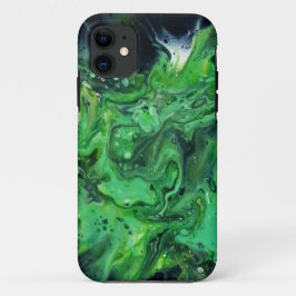 Motif abstrait vert.  iPhone 11 ケース