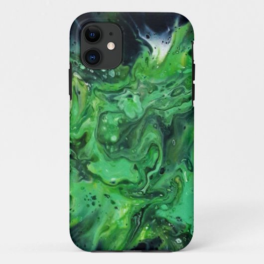 Motif abstrait vert. Case-Mate iPhoneケース (裏面)