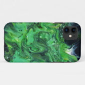Motif abstrait vert. Case-Mate iPhoneケース (裏面(横))