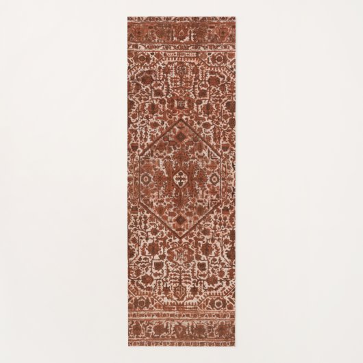 motif antique oriental marron  ヨガマット (正面)
