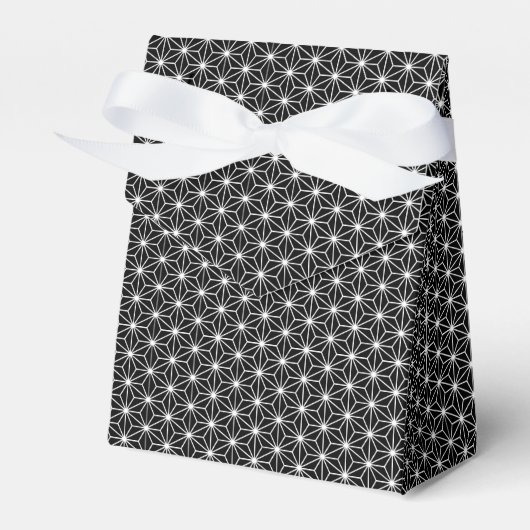 Motif Asanoha Noir et blanc フェイバーボックス (正面サイド)