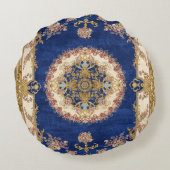 motif bleu et doré ラウンドクッション (裏面)