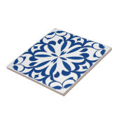 Motif bleu sur fond blanc タイル (側面)