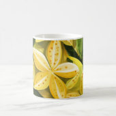 Motif caramboles exotiques 🌿 pour déco tropicale コーヒーマグカップ (中央)