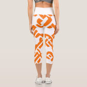 🟡 Motif Celtique Marigold Jaune Élégant カプリレギンス (裏面)