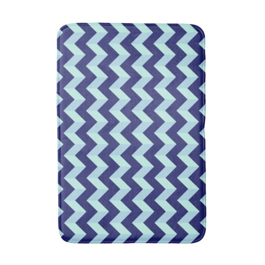 Motif Chevron Bleu バスマット (正面縦)