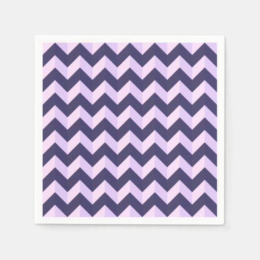 Motif Chevron Violet スタンダードカクテルナプキン (正面)