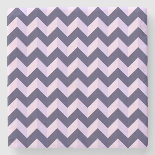 Motif Chevron Violet ストーンコースター (正面)