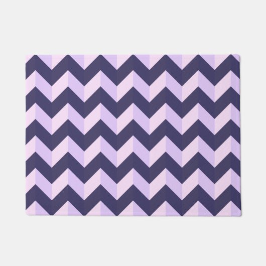 Motif Chevron Violet ドアマット (正面)