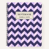 Motif Chevron Violet ノートブック (正面)