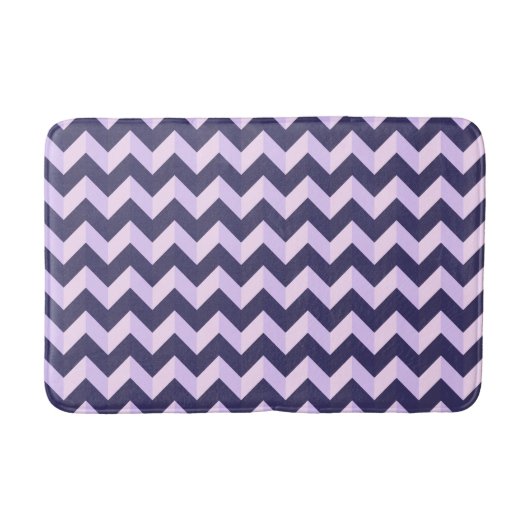 Motif Chevron Violet バスマット (正面)