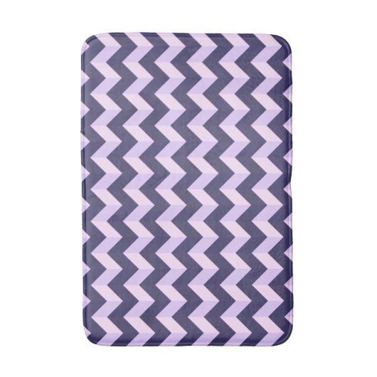 Motif Chevron Violet バスマット (正面縦)