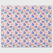 motif coeurs ラッピングペーパー (フラット)