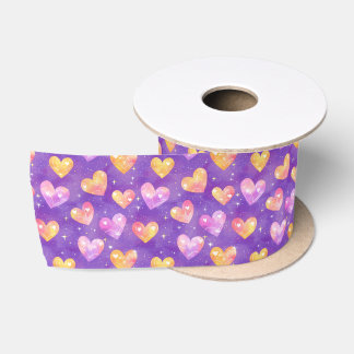 motif coeurs 3 サテンリボン