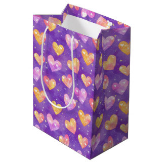 motif coeurs 3 ミディアムペーパーバッグ