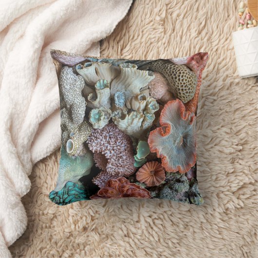 Motif corail naturel 🌊 pour déco marine クッション (ブランケット)
