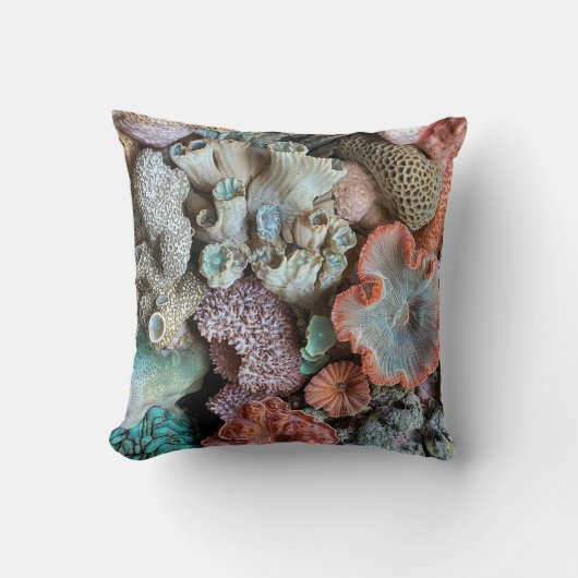 Motif corail naturel 🌊 pour déco marine クッション (正面)