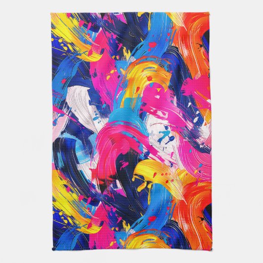 motif coups de pinceaux キッチンタオル (縦)