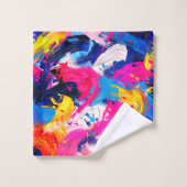 motif coups de pinceaux バスタオルセット (ウォッシュタオル)