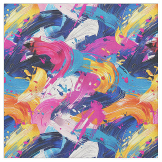 motif coups de pinceaux ファブリック