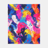 motif coups de pinceaux フリースブランケット (正面)