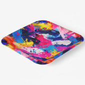 motif coups de pinceaux ペーパープレート (傾斜あり)