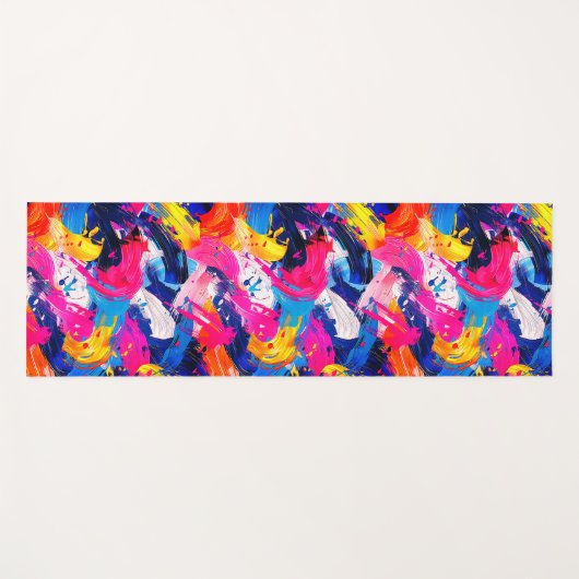 motif coups de pinceaux ヨガマット (正面(横))