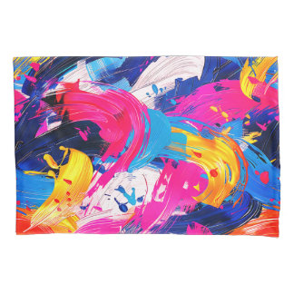 motif coups de pinceaux 枕カバー