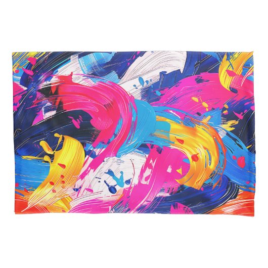 motif coups de pinceaux 枕カバー (正面)