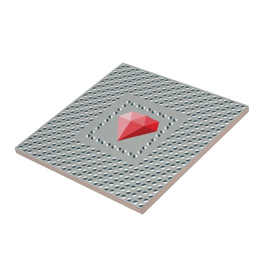 Motif dansant Illusion d'optique Rubis  タイル (側面)