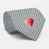 Motif dansant Illusion d'optique Rubis  ネクタイ (ロール)