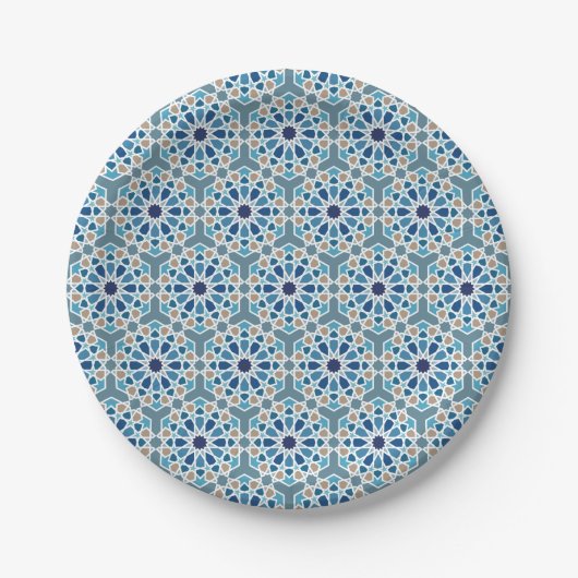 Motif de carreaux marocains ペーパープレート (正面)