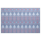 Motif de tricot de Noël Bleu ファブリック (ファットクウォーター)