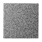 Motif de Turing Noir et Blanc タイル (正面)