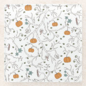 Motif de vigne effrayante pour Halloween ガラスコースター (正面)