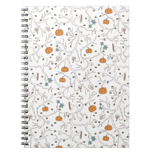 Motif de vigne effrayante pour Halloween ノートブック (正面)