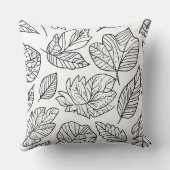 Motif Feuilles Botaniques - Élégant Design Naturel クッション (裏面)