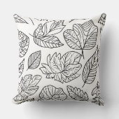 Motif Feuilles Botaniques - Élégant Design Naturel クッション (正面)