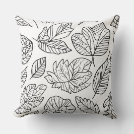 Motif Feuilles Botaniques - Élégant Design Naturel クッション