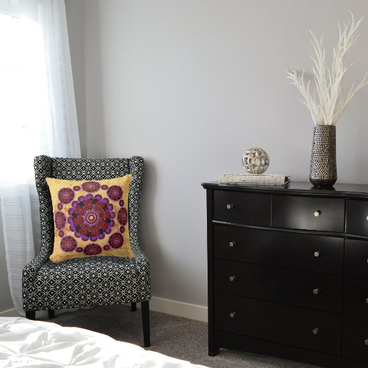 Motif fleuri mandala クッション