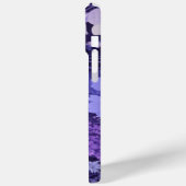Motif floral violet délicat 🌸 sur fond sombre Case-Mate iPhoneケース (裏面 / 左)