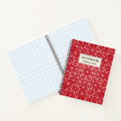 Motif Géométrique Miroku Rouge et blanc ノートブック (内部)