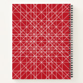 Motif Géométrique Miroku Rouge et blanc ノートブック (裏面)