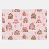 Motif Gourmand Féérique Noël - Maison Pain d'Épice ラッピングペーパーシート (正面3)
