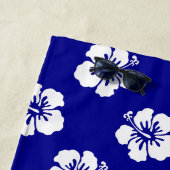 Motif Hawaïen Hibiscus Bleu et blanc ビーチタオル (インサイチュ)