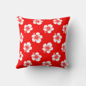 Motif Hawaïen Hibiscus Rouge et blanc クッション (裏面)